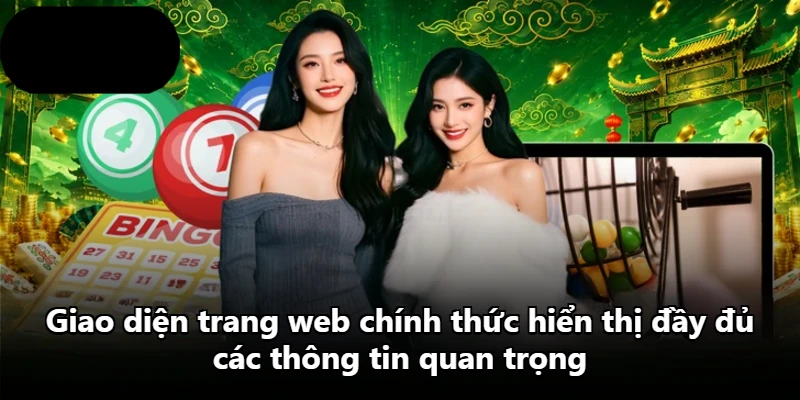 Giao diện trang web chính thức hiển thị đầy đủ các thông tin quan trọng
